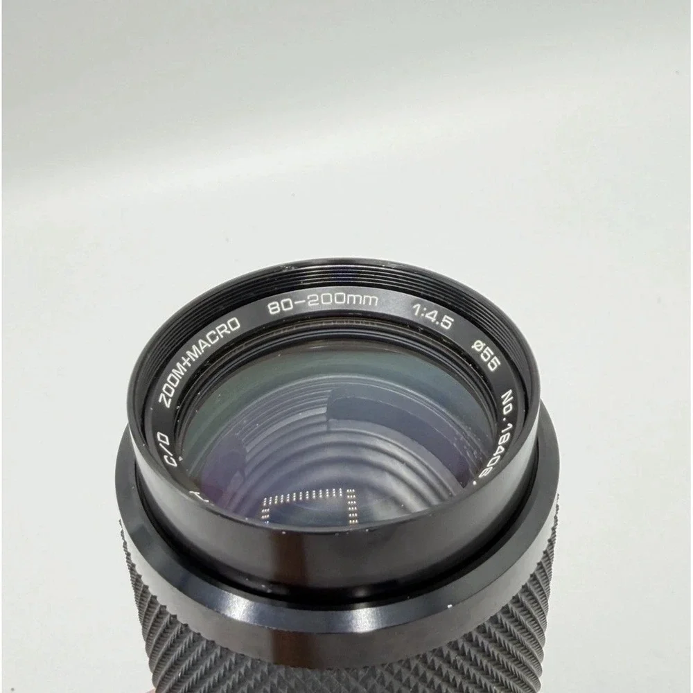 Pentax K1000 35mm SLR Film Camera + 80-200mm Zoom Macro Lens Bundle Asahi